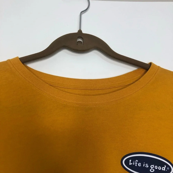 5/$25 Life Is Good Crusher T-shirt Weed Whacker L Golden Golf Short Sleeves - Picture 6 of 9